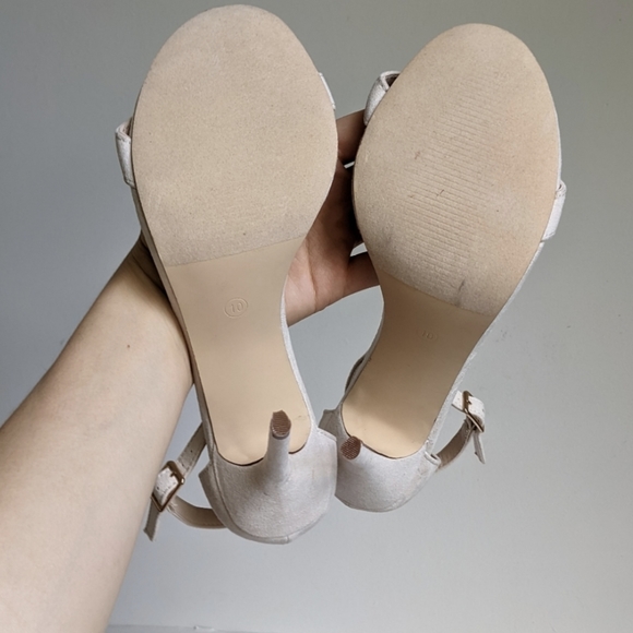 Lulu's White Ivory Strappy Heels Sandals - Picture 7 of 8